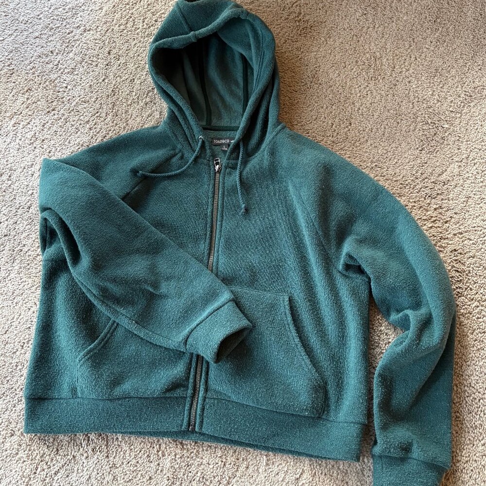 Toad & Co. Green Terry and fleece Hoodie size S